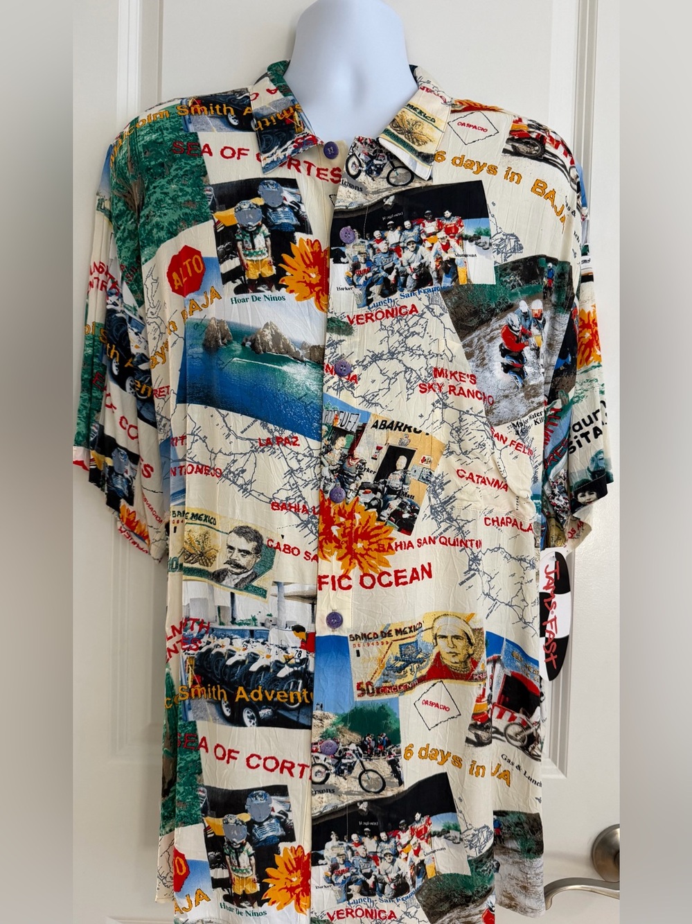 FAST JAMS by JAMS WORLD Hawaiian Aloha Short Sleeve Shirt 6 Days in Baja XXL NWT